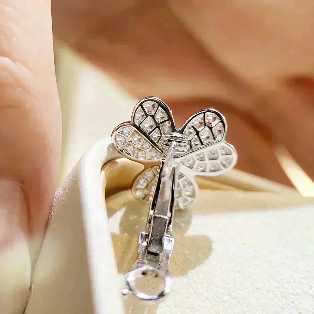[GALE]CLOVER COMOS DIAMOND EARRINGS SILVER