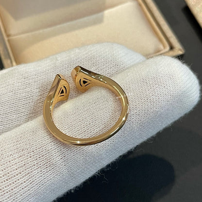 [GALE]DREAM MALACHITE DIAMOND OPEN RING