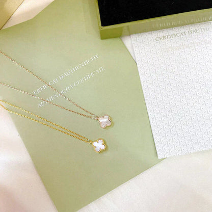 [GALE]CLOVER MINI 9.5MM WHITE MOTHER-OF-PEARL NECKLACE