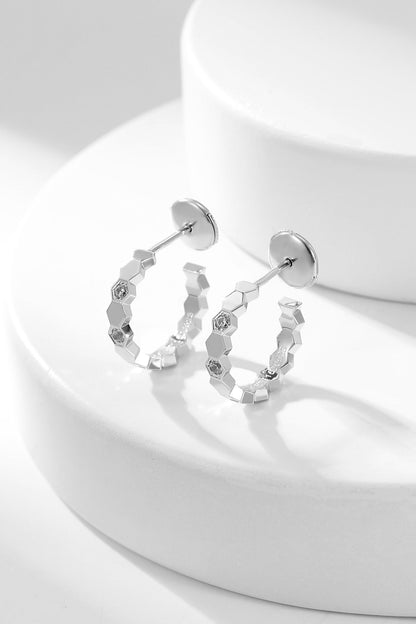 [GALE]BEE LOVE DIAMOND HOOP EARRINGS