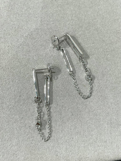 [GALE]CHAINE CHAOS DIAMOND DROP EARRINGS