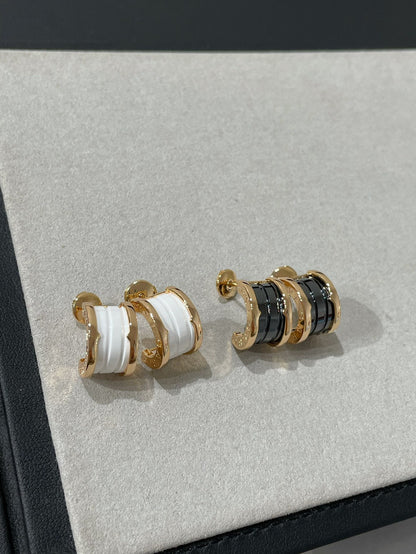 [GALE]ZERO 1 PINK GOLD CERAMIC EARRINGS