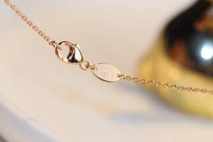 [GALE]JEUX MALACHITE 1 DIAMOND PINK GOLD NECKLACE