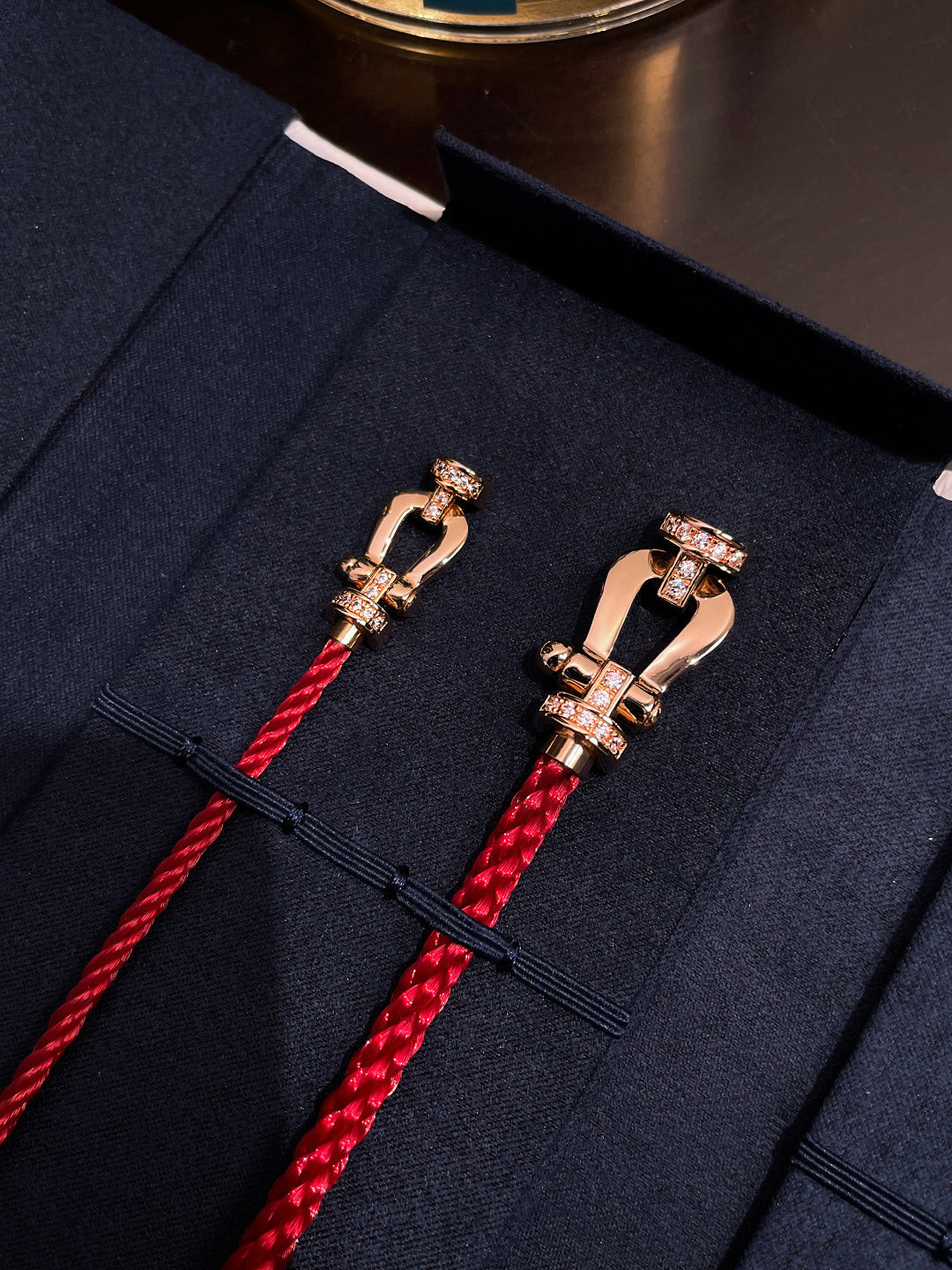 [GALE]FORCE 10 HALF DIAMOND PINK GOLD RED CORDERI LARGE AND MEDIUM MODEL