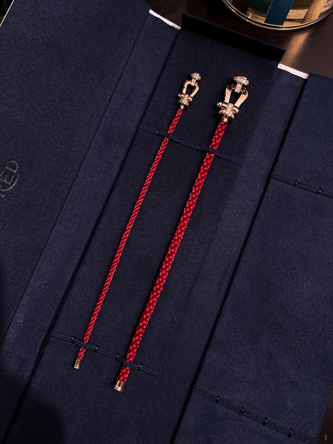 [GALE]FORCE 10 HALF DIAMOND PINK GOLD RED CORDERI LARGE AND MEDIUM MODEL