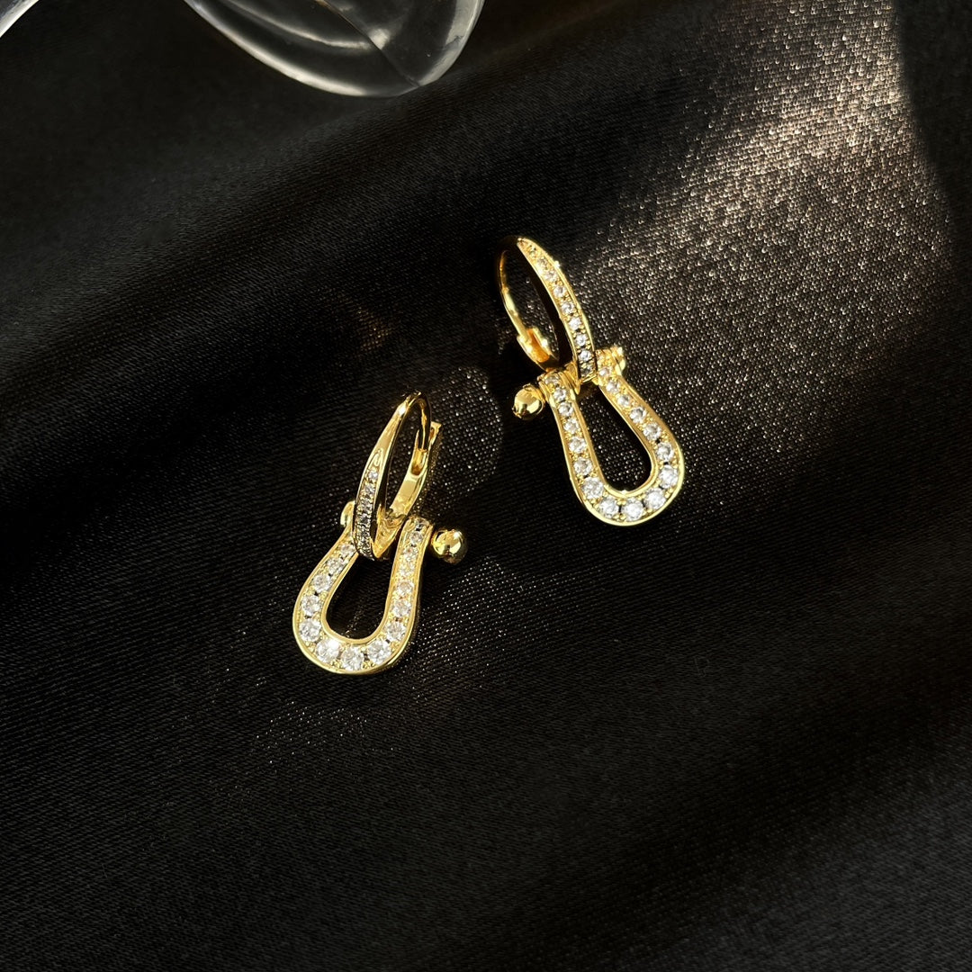 [GALE]FORCE 10 FULL DIAMOND DROP EARRINGS MEDIUM MODEL