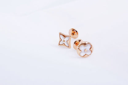 [GALE]STAR AND SUN PINK GOLD MOP STUD EARRINGS