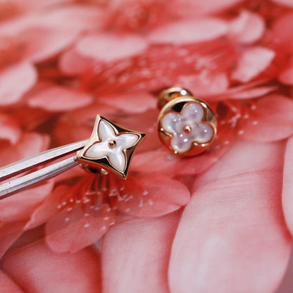 [GALE]STAR AND SUN PINK GOLD MOP STUD EARRINGS