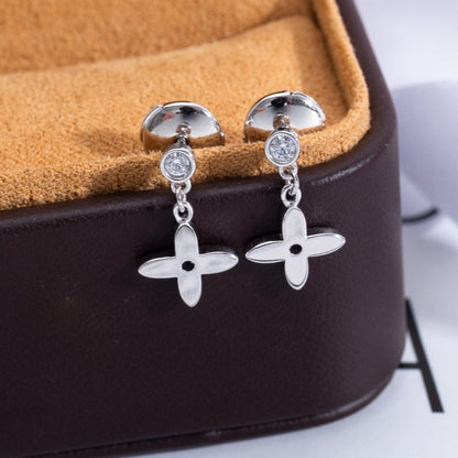 [GALE]VIDYLLE SILVER DIAMOND MINI DROP EARRINGS