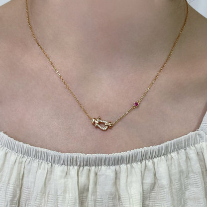 [GALE]FORCE 10 DIAMOND PINK GOLD NECKLACE