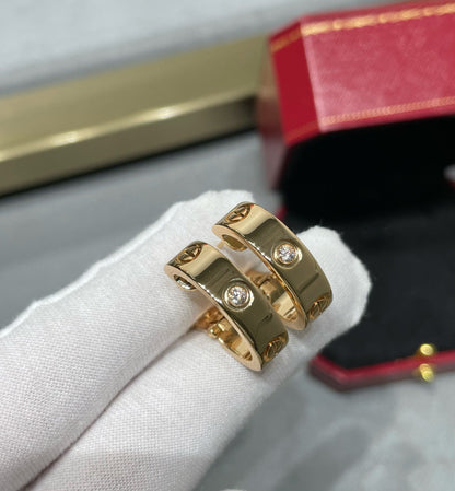 [GALE]LOVE 5.5MM 1 DIAMOND EARRINGS