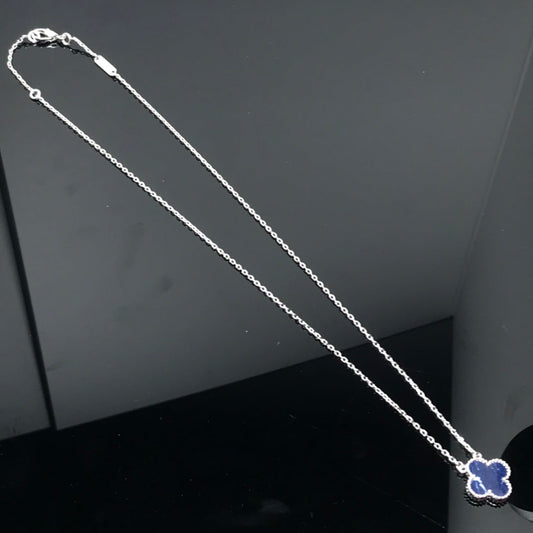 [GALE]CLOVER PIETERSITE SILVER LONG NECKLACE
