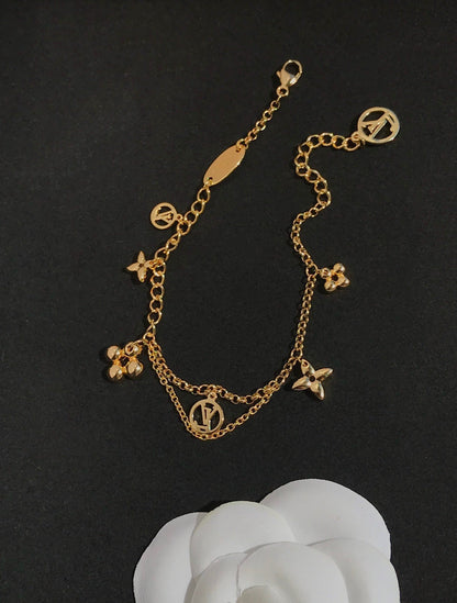 [GALE]BLOOMING PINK GOLD MOP BRACELET