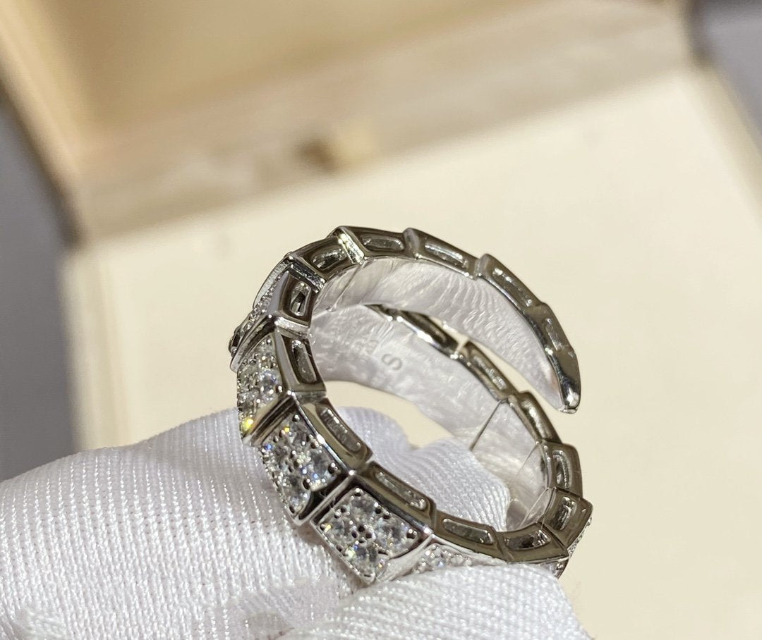 [GALE]SERPENTI RING SILVER DIAMOND PAVED