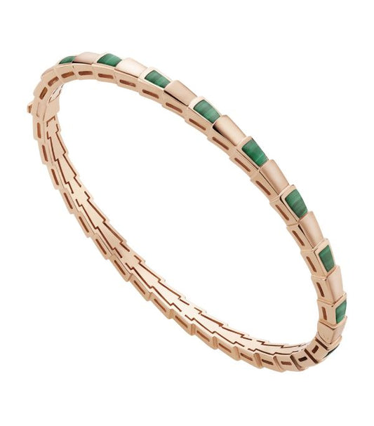[GALE]SERPENTI BRACELET PINK GOLD MALACHITE
