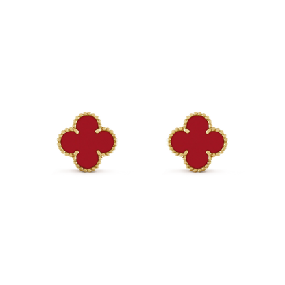 [GALE]CLOVER MINI 9.5MM CARNELIAN EARRINGS