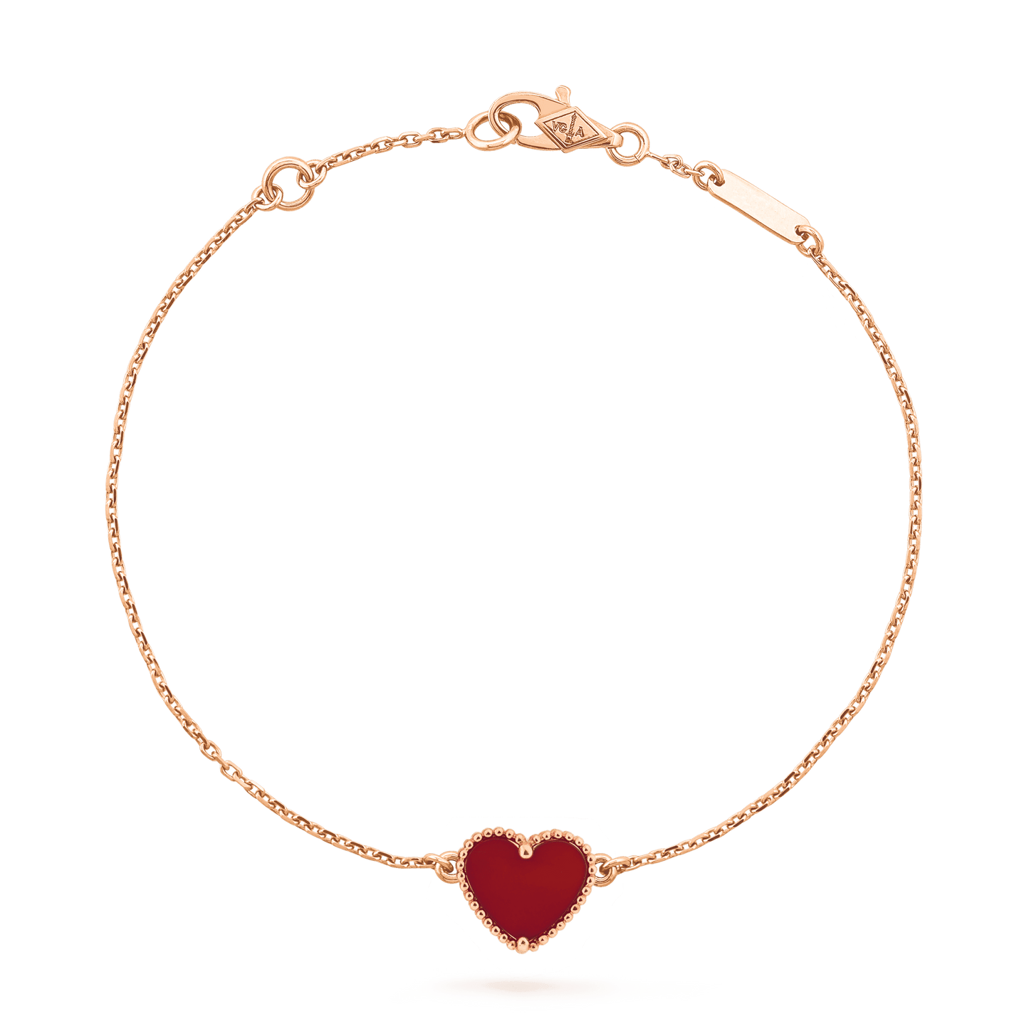 [GALE]HEART CARNELIAN PINK GOLD BRACELET