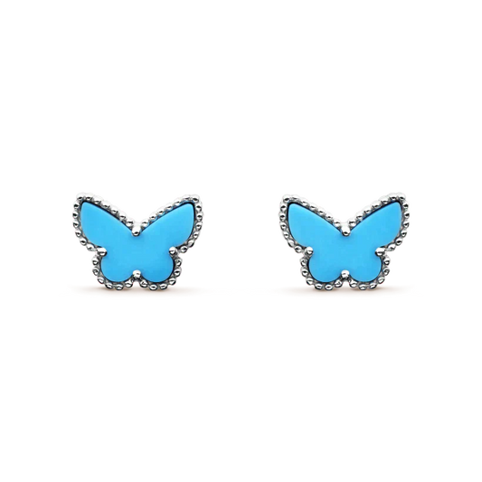 [GALE]BUTTERFLY TURQUOISE EARRINGS SILVER
