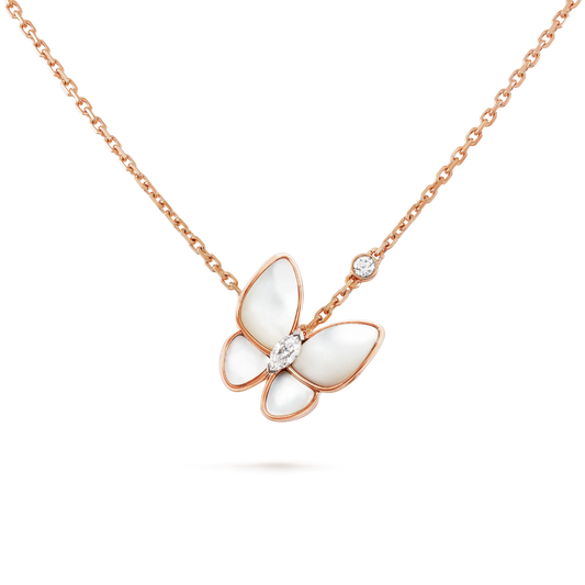 [GALE]BUTTERFLY MOP DIAMOND NECKLACE
