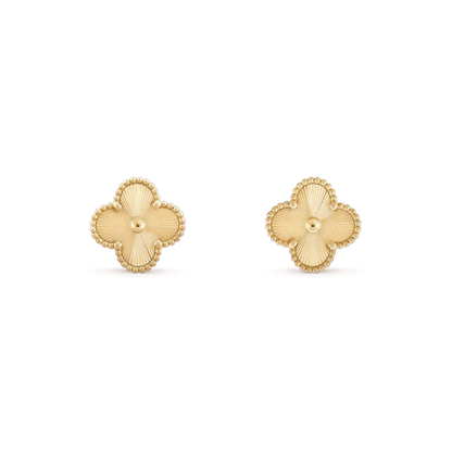 [GALE]CLOVER MINI 9.5MM LASER EARRINGS