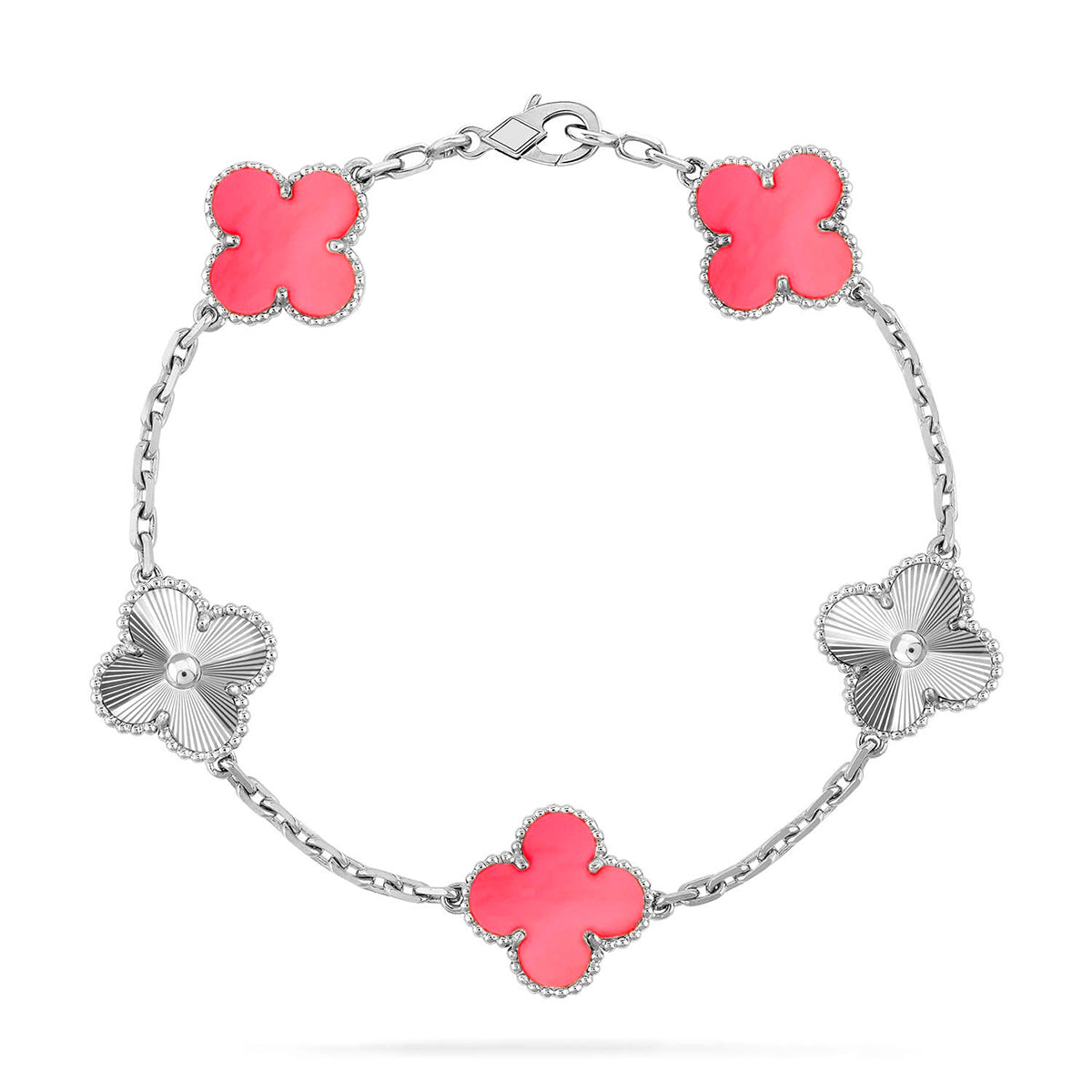 [GALE] CLOVER 5 MOTIFS  PINK MOP BRACELET COLLECTION