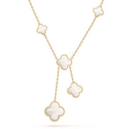 [GALE]CLOVER MOTHER OF PEARL NECKLACE 6 MOTIF
