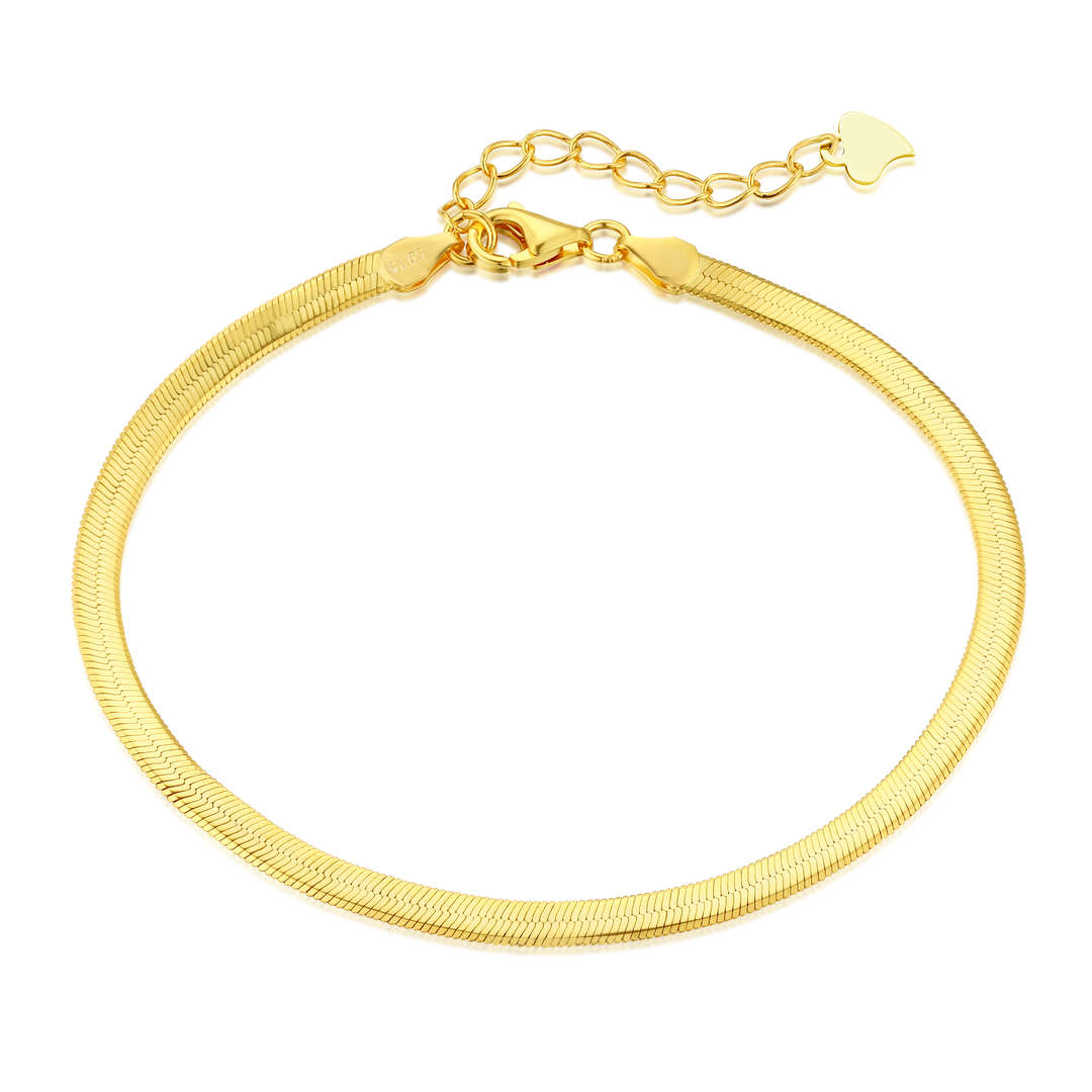 [GALE]Flat Snake Bone Chain Blade Necklace