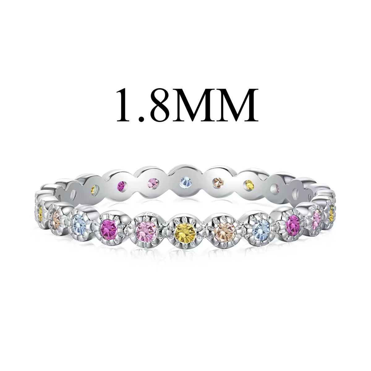 [GALE]Unique Scintillating Round Cut Daily Ring