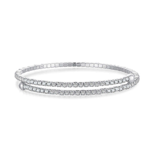 [GALE]Row of Diamonds Round Fashion Bracelet