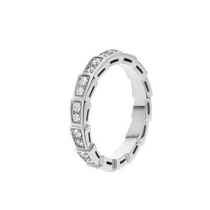 [GALE]SERPENTI RING SILVER DIAMOND PAVED 3MM