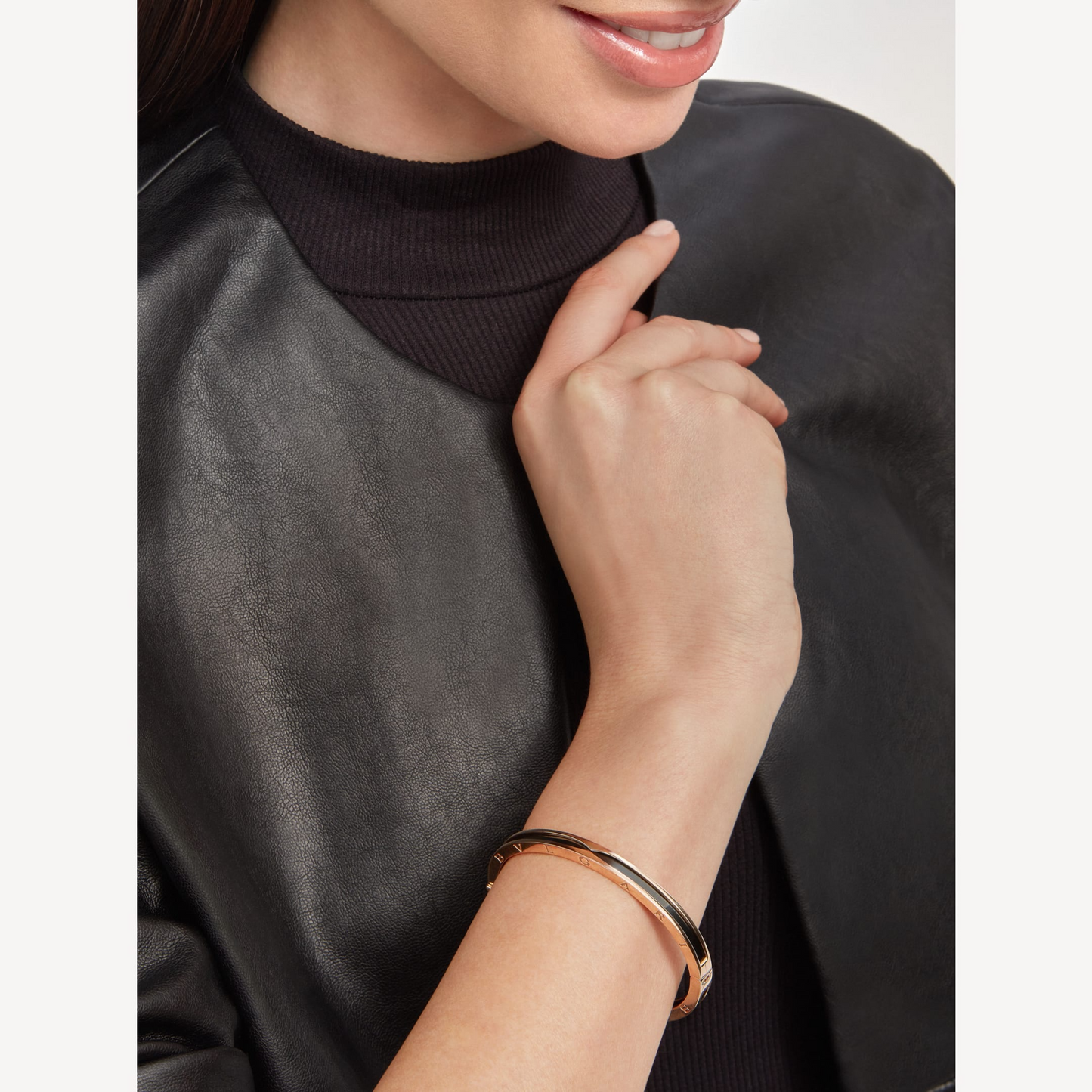 [GALE]ZERO 1 PINK GOLD WITH BLACK CERAMIC BRACELET