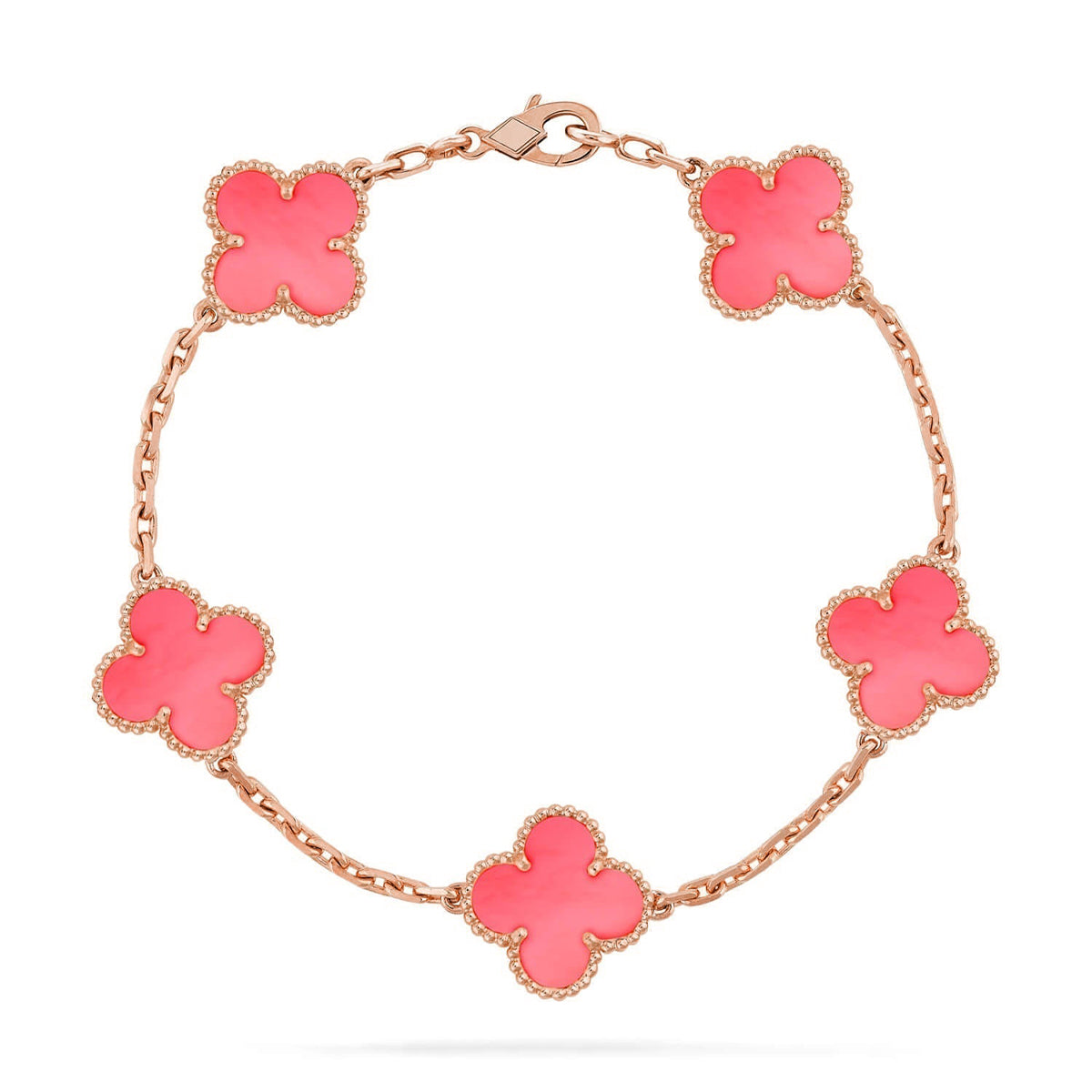 [GALE] CLOVER 5 MOTIFS  PINK MOP BRACELET COLLECTION