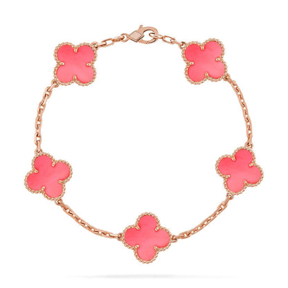 [GALE] CLOVER 5 MOTIFS  PINK MOP BRACELET COLLECTION