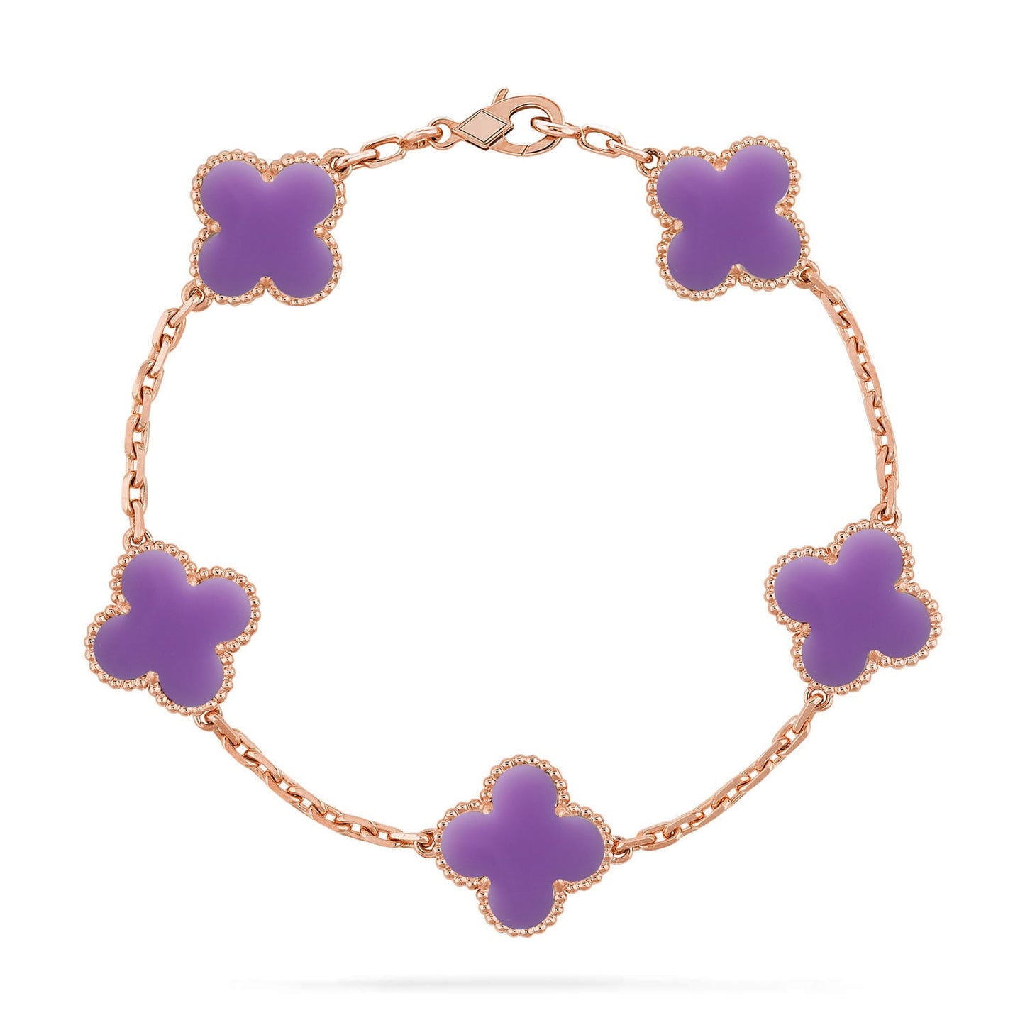 [GALE]CLOVER 5 MOTIF LIGHT PURPLE BRACELET COLLECTION