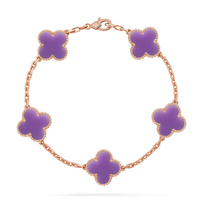 [GALE]CLOVER 5 MOTIF LIGHT PURPLE BRACELET COLLECTION