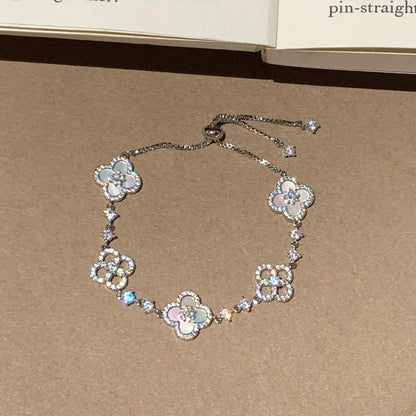 [GALE]CLOVER 5 MOTIF PINK BLUE RED WHITE BRACELET