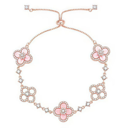 [GALE]CLOVER 5 MOTIF PINK BLUE RED WHITE BRACELET