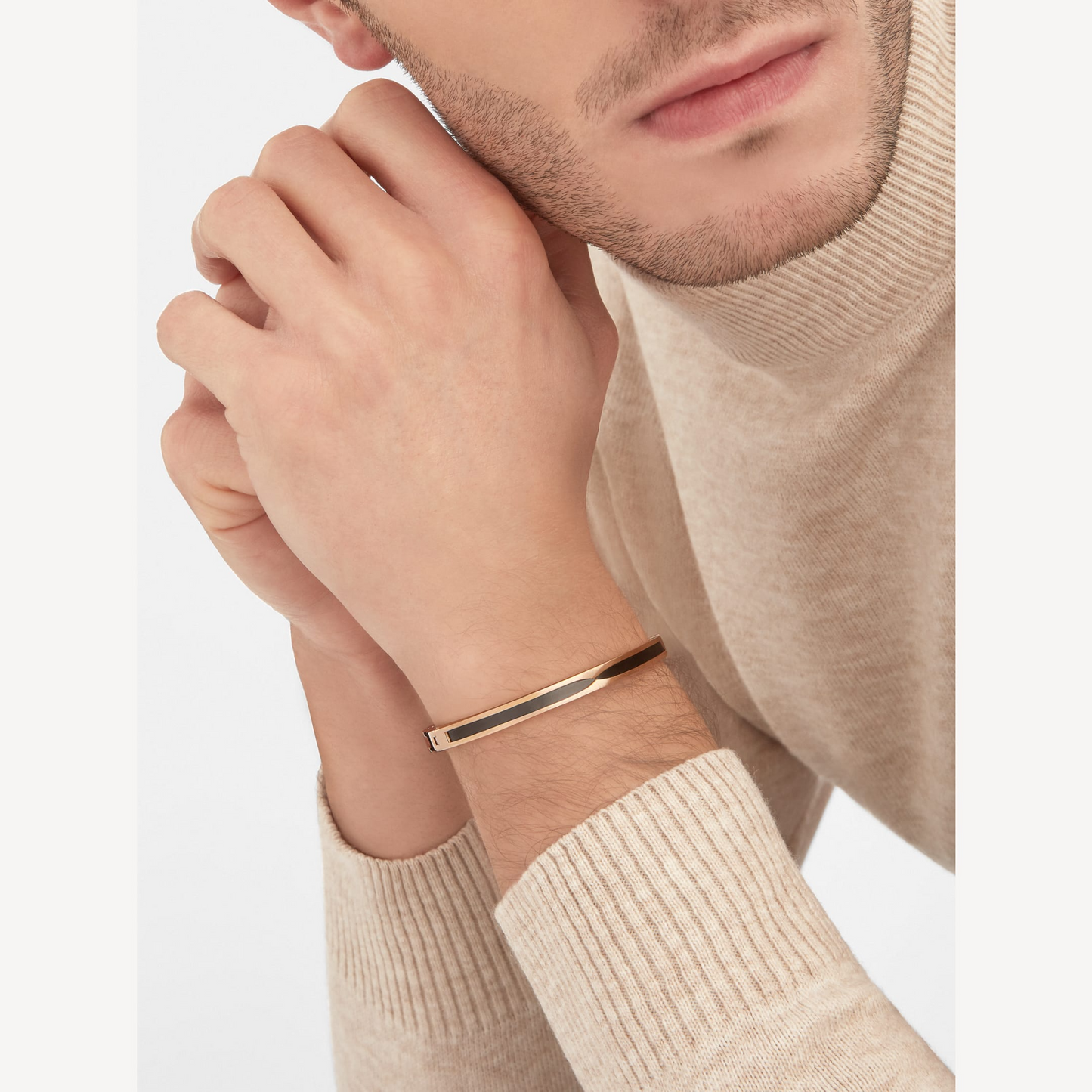 [GALE]ZERO 1 PINK GOLD WITH BLACK CERAMIC BRACELET