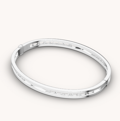 [GALE]ZERO 1 SPIRAL LOGO SILVER BRACELET