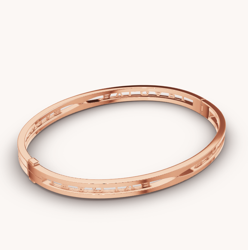 [GALE]ZERO 1 SPIRAL LOGO PINK GOLD BRACELET