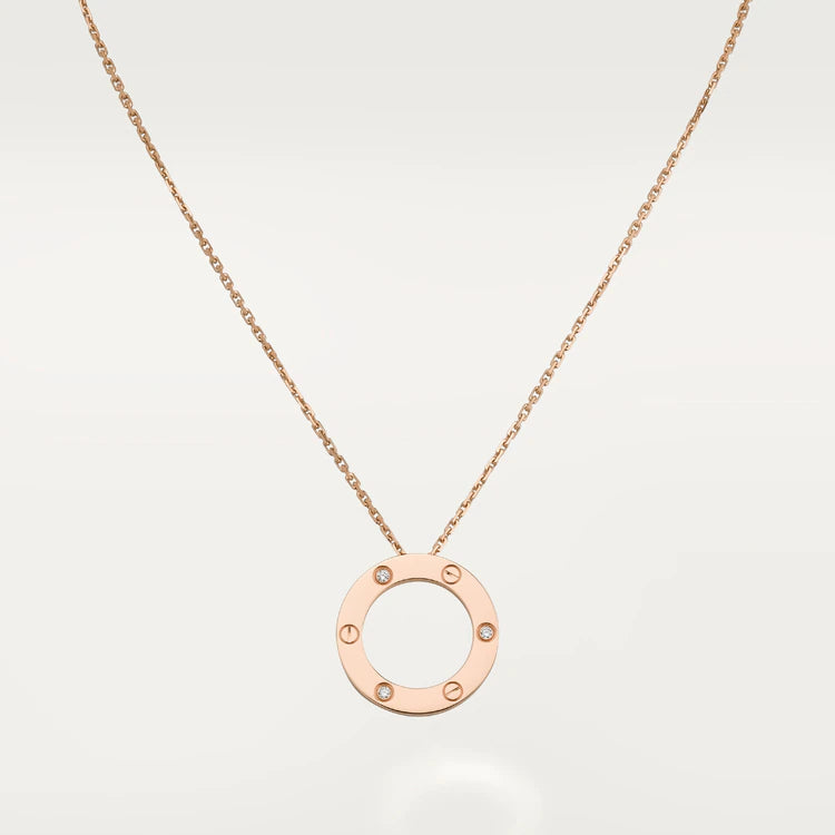 [GALE]LOVE NECKLACE 16MM 3 DIAMONDS