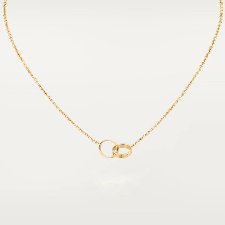 [GALE]LOVE NECKLACE DOUBLE RING GOLD