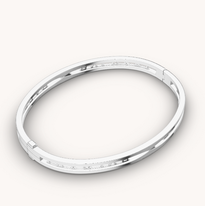 [GALE]ZERO 1 SPIRAL LOGO SILVER BRACELET