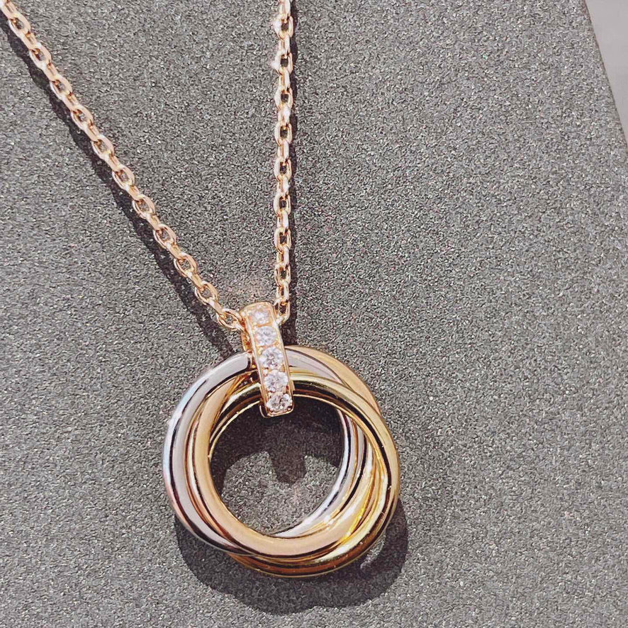 [GALE]TRINITY NECKLACE GOLD  DIAMONDS