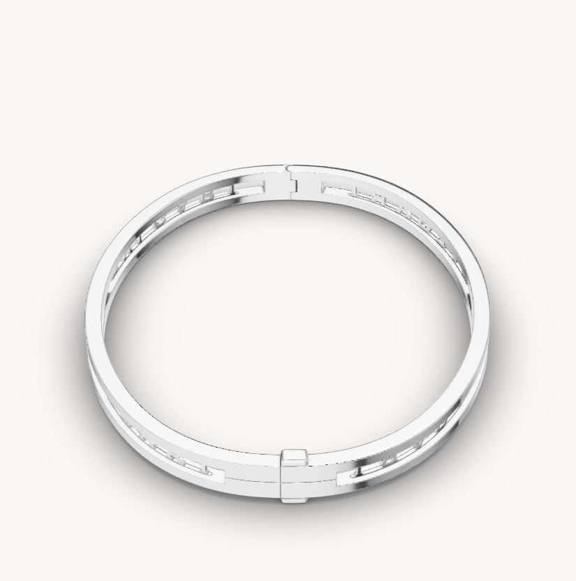 [GALE]ZERO 1 SPIRAL LOGO SILVER BRACELET