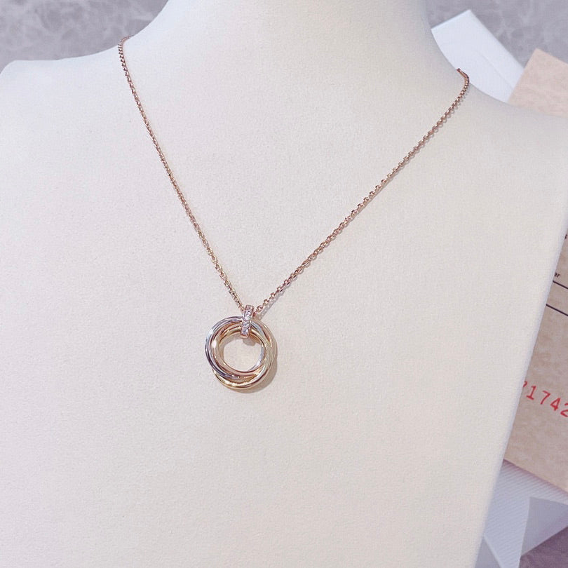 [GALE]TRINITY NECKLACE GOLD  DIAMONDS