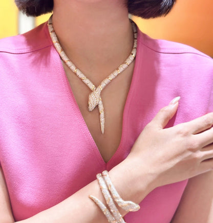 [GALE]HAUTE COUTURE GOLD SERPENTI NECKLACE