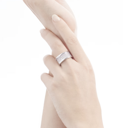 [GALE]ZERO 1 WITH PAVED DIAMONDS ON THE SPIRAL RING