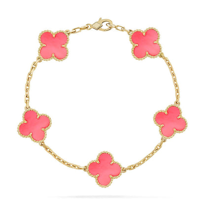 [GALE] CLOVER 5 MOTIFS  PINK MOP BRACELET COLLECTION