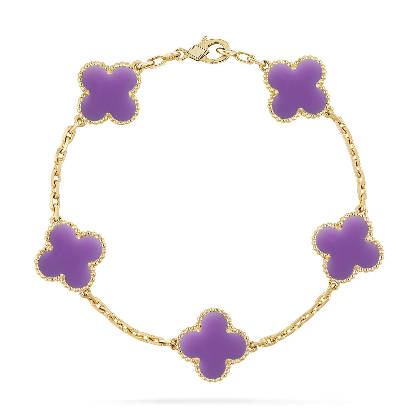 [GALE]CLOVER 5 MOTIF LIGHT PURPLE BRACELET COLLECTION